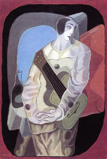 Buy Museum Art Reproductions Pierrot with Guitar, 1925 by Juan Gris (1887-1927, Spain) | ArtsDot.com
