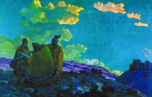 Order Paintings Reproductions Crowns by Nicholas Roerich (1874-1947, Russia) | ArtsDot.com