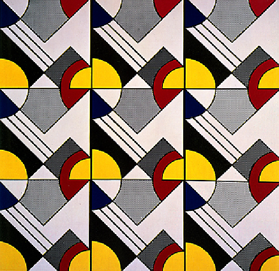 Order Oil Painting Replica Modular Painting with Nine Panels, 1968 by Roy Lichtenstein (Inspired By) (1923-1997, United States) | ArtsDot.com