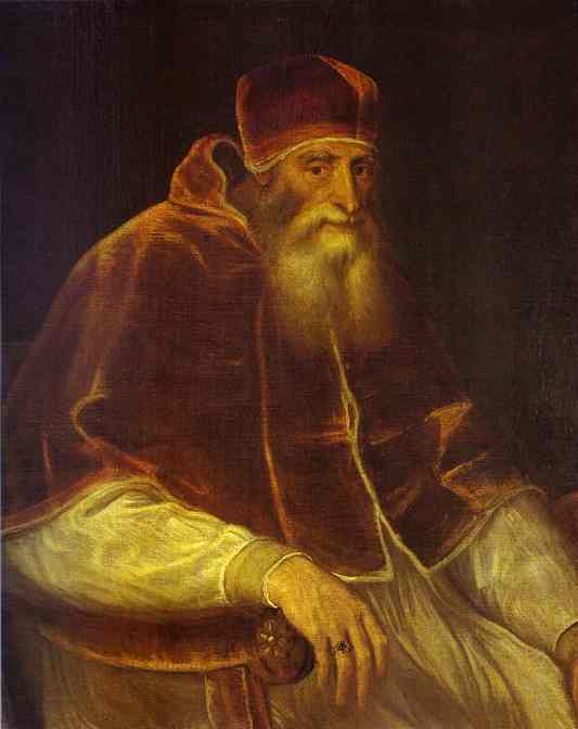 Order Paintings Reproductions Portrait of Pope Paul III by Tiziano Vecellio (Titian) (1490-1576, Italy) | ArtsDot.com