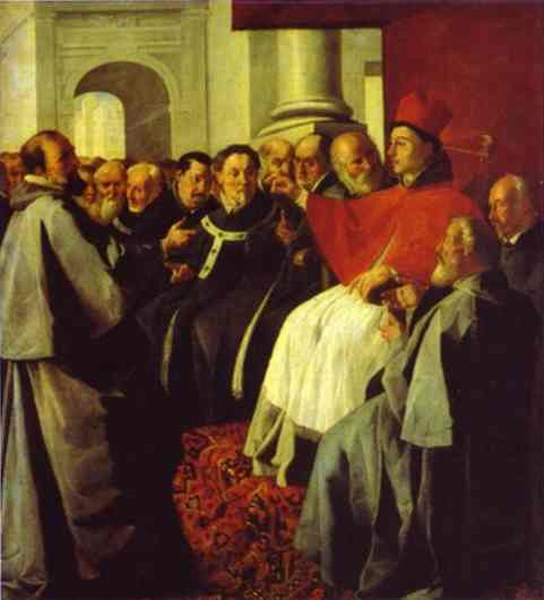 Order Paintings Reproductions St. Bonaventura at the Council of Lyons by Francisco Zurbaran (1598-1664, Spain) | ArtsDot.com