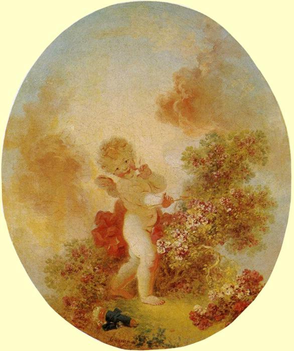 Order Paintings Reproductions Love as Conqueror by Jean-Honoré Fragonard (1732-1806, France) | ArtsDot.com