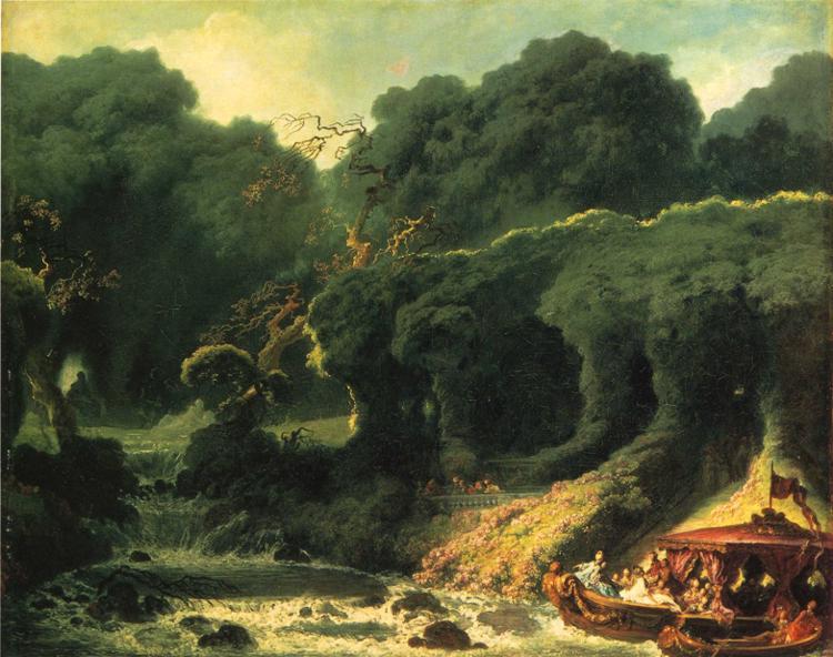 Order Paintings Reproductions The Isle of Love by Jean-Honoré Fragonard (1732-1806, France) | ArtsDot.com