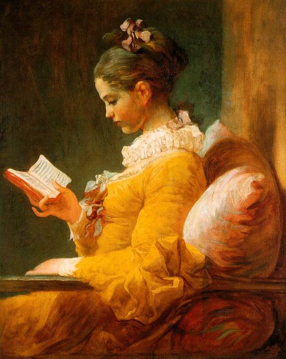 Order Art Reproductions The Reader by Jean-Honoré Fragonard (1732-1806, France) | ArtsDot.com