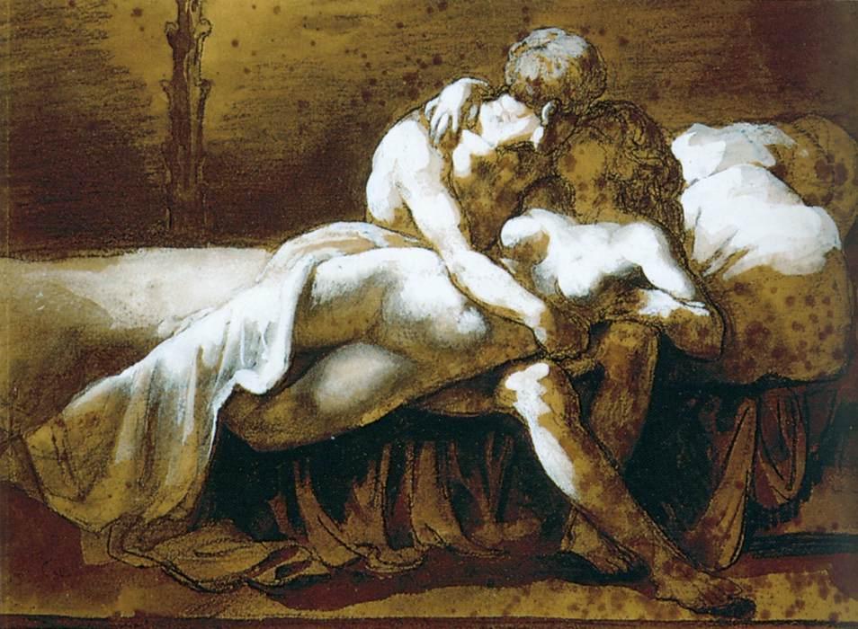 Order Oil Painting Replica The Kiss, 1822 by Jean-Louis André Théodore Géricault (1791-1824, France) | ArtsDot.com