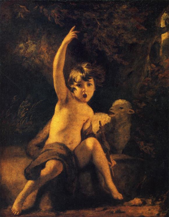Buy Museum Art Reproductions Child Baptist in the Wilderness by Joshua Reynolds | ArtsDot.com