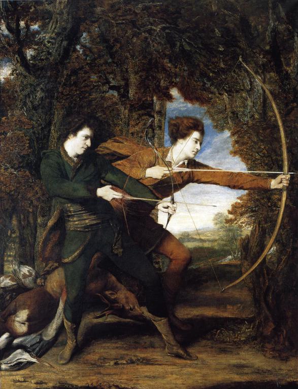 Order Paintings Reproductions The Archers. Colonel Acland and Lord Sydney by Sir Joshua Reynolds (1723-1792, United Kingdom) | ArtsDot.com