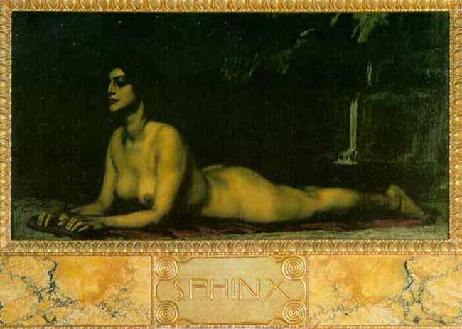 Order Paintings Reproductions Sphinx1 by Franz Von Stuck (1863-1928, Germany) | ArtsDot.com
