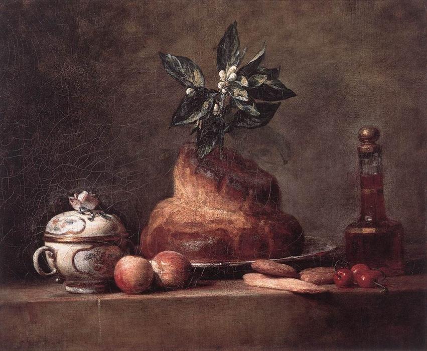 Buy Museum Art Reproductions 'La Brioche' (Cake) by Jean-Baptiste Simeon Chardin (1699-1779, France) | ArtsDot.com