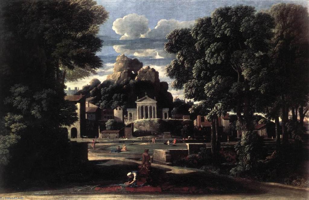 Buy Museum Art Reproductions Landscape with the Gathering of the Ashes of Phocion by his Widow, 1648 by Nicolas Poussin (1594-1665, France) | ArtsDot.com