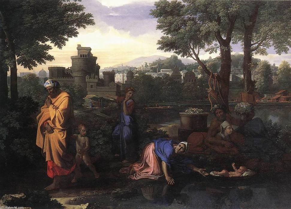 顺序 油畫 摩西展览会, 1650 通过 Nicolas Poussin (1594-1665, France) | ArtsDot.com