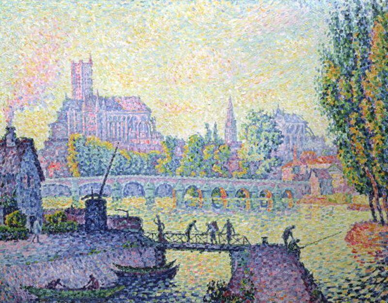 Order Artwork Replica View of the bridge of Auxerre by Paul Signac (1863-1935, France) | ArtsDot.com