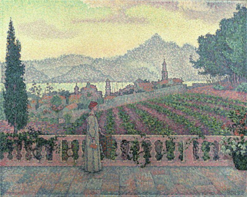 Buy Museum Art Reproductions Woman on the Terrace by Paul Signac (1863-1935, France) | ArtsDot.com