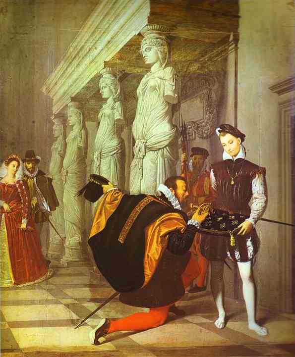 Order Oil Painting Replica Don Pedro of Toledo Kissing the Rapier of Henry IV by Jean Auguste Dominique Ingres (1780-1867, France) | ArtsDot.com