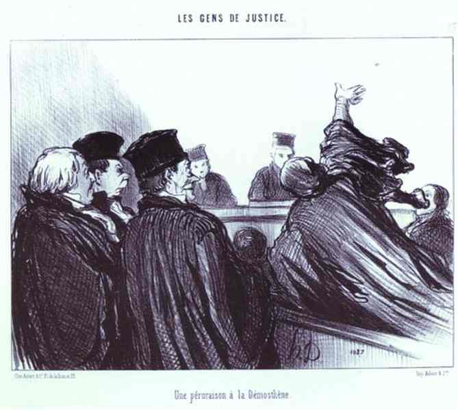 Order Oil Painting Replica The Conclusion of a Speech à la Demosthene. From the Series Les Gens de justice by Honoré Daumier (1808-1879, France) | ArtsDot.com