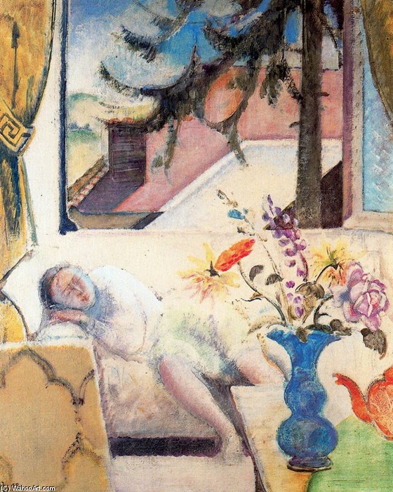 The Afternoon Nap by Balthus (Balthasar Klossowski) (1908-2001, France) Balthus (Balthasar Klossowski) | ArtsDot.com