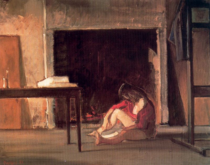 The Fireplace Workshop Chassy by Balthus (Balthasar Klossowski) (1908-2001, France) Balthus (Balthasar Klossowski) | ArtsDot.com