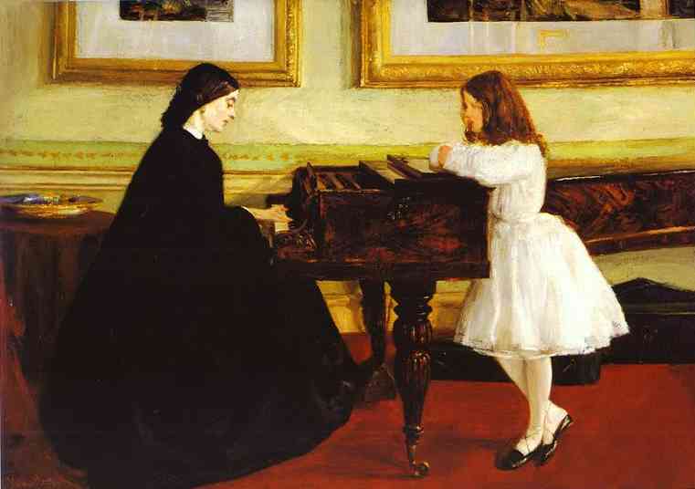 Order Oil Painting Replica At the Piano by James Abbott Mcneill Whistler (1834-1903, United States) | ArtsDot.com
