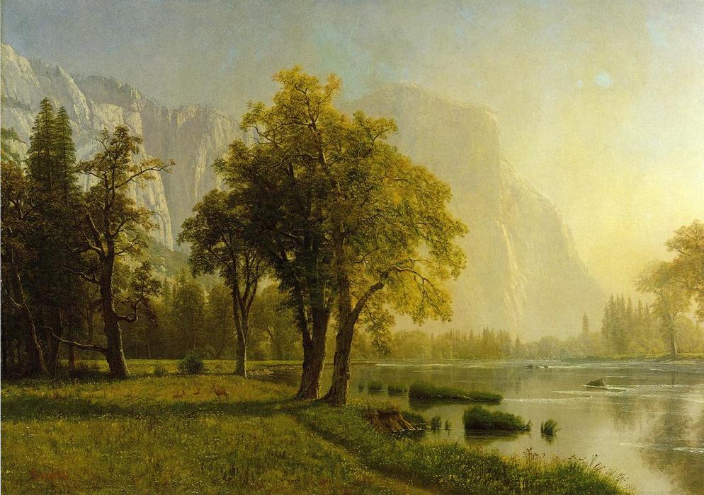 Buy Museum Art Reproductions El Capitan, Yosemite Valley, 1875 by Albert Bierstadt (1830-1902, Germany) | ArtsDot.com