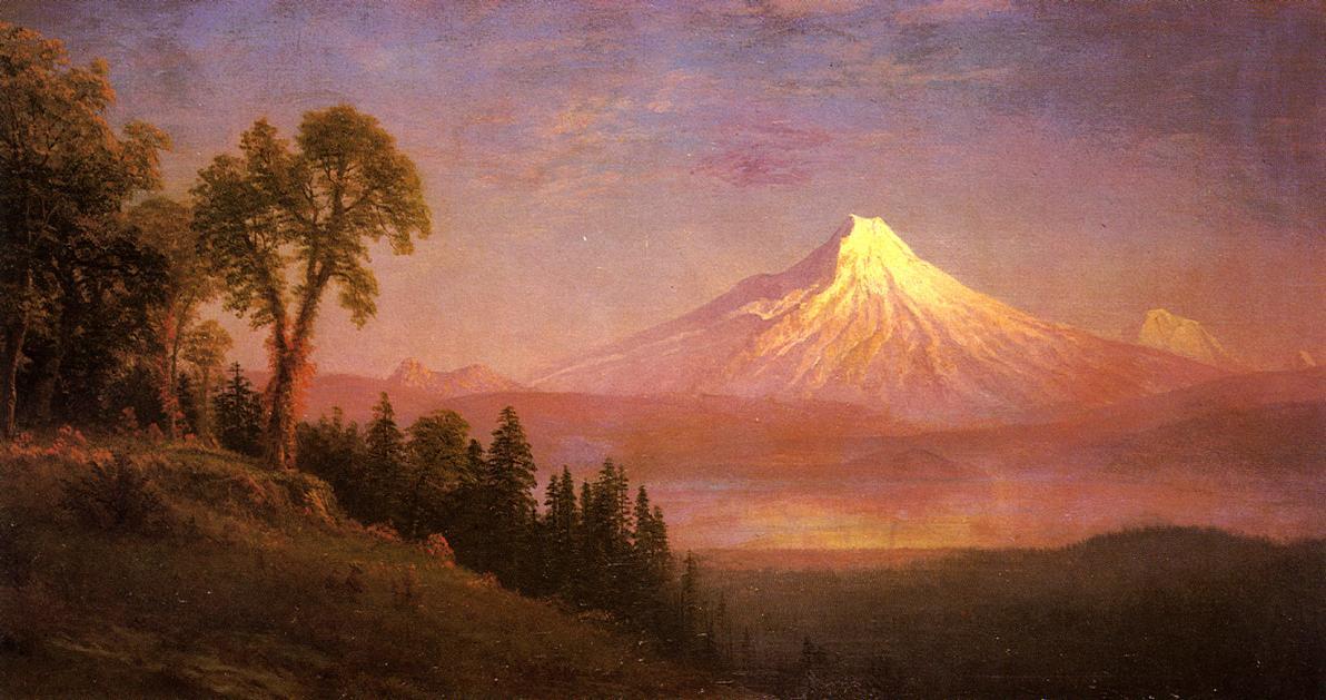 Buy Museum Art Reproductions Mount St. Helens, Columbia River, Oregon by Albert Bierstadt (1830-1902, Germany) | ArtsDot.com