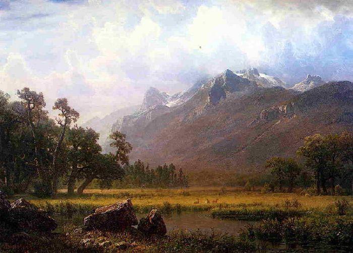 Order Art Reproductions The Sierras near Lake Tahoe, California, 1865 by Albert Bierstadt (1830-1902, Germany) | ArtsDot.com