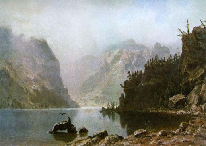 Buy Museum Art Reproductions Western Landscape III by Albert Bierstadt (1830-1902, Germany) | ArtsDot.com