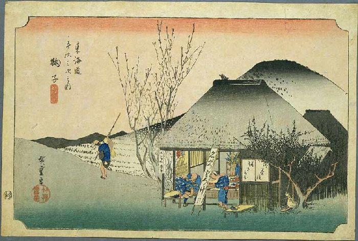 Order Art Reproductions 20th station, Mariko by Ando Hiroshige (1797-1858, Japan) | ArtsDot.com