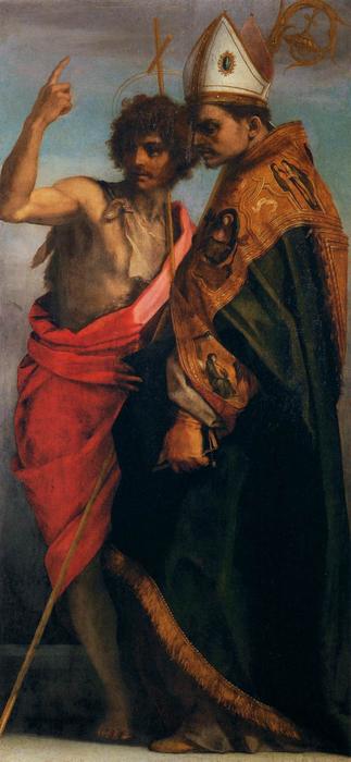 Order Oil Painting Replica Sts John the Baptist and Bernardo degli Uberti, 1528 by Andrea Del Sarto (1486-1530, Italy) | ArtsDot.com