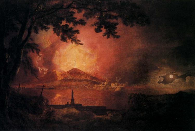 Order Paintings Reproductions Vesuvius in Eruption 1 by Joseph Wright Of Derby (1734-1797, United Kingdom) | ArtsDot.com