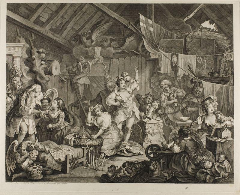 Order Oil Painting Replica Strolling Actresses Dressing in a Barn by William Hogarth (1697-1764, United Kingdom) | ArtsDot.com
