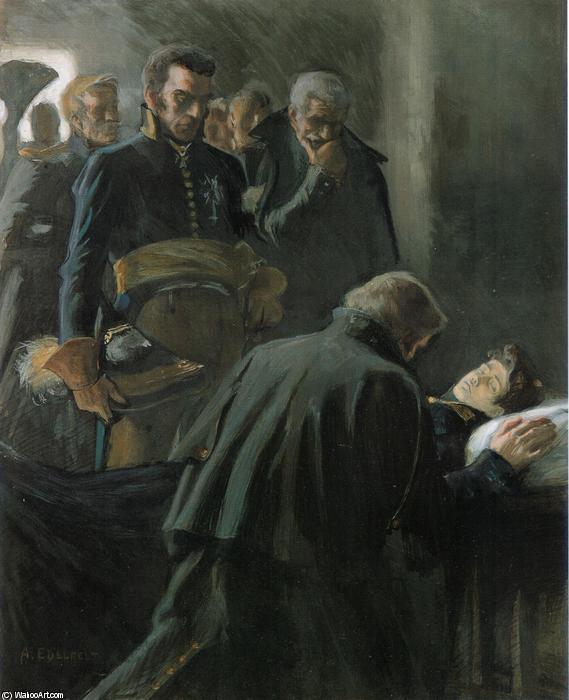 Order Art Reproductions Wilhelm von Schwerins' death by Albert Edelfelt (1854-1905, Finland) | ArtsDot.com