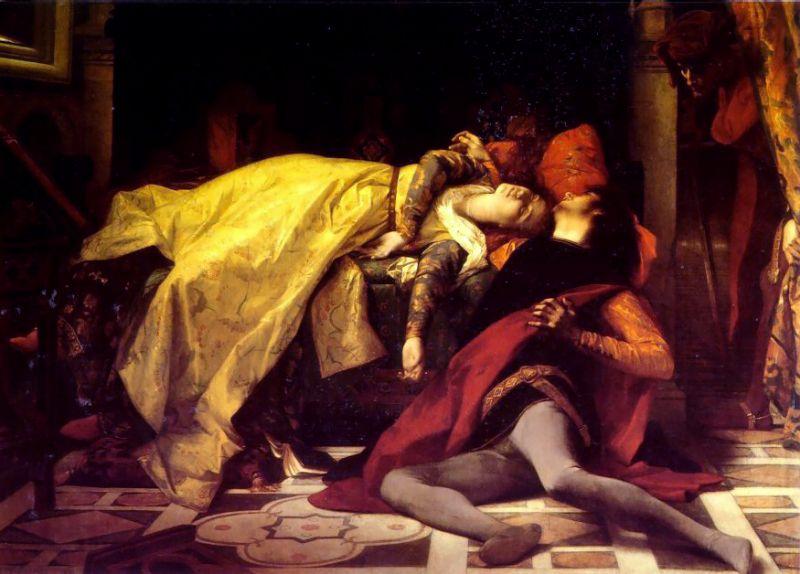 Buy Museum Art Reproductions The Death of Francesca da Rimini and Paolo Malatesta, 1870 by Alexandre Cabanel (1875-1889, France) | ArtsDot.com