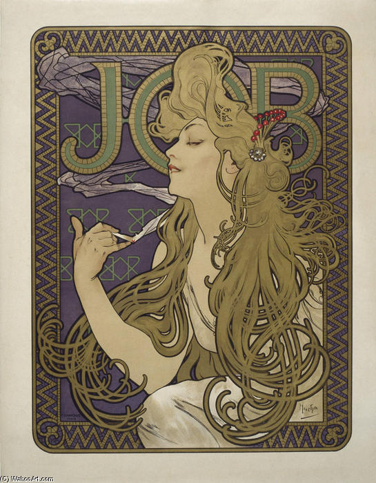 Order Paintings Reproductions Job by Alphonse Maria Mucha (1860-1939, Czech Republic) | ArtsDot.com