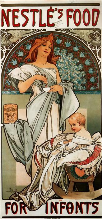 Buy Museum Art Reproductions Nestles Food for Infants by Alphonse Maria Mucha (1860-1939, Czech Republic) | ArtsDot.com