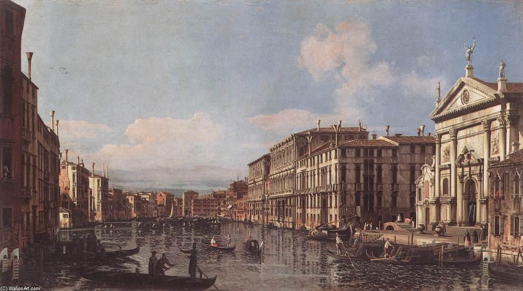Order Paintings Reproductions View of the Grand Canal at San Stae, 1738 by Bernardo Bellotto (1721-1780, Italy) | ArtsDot.com