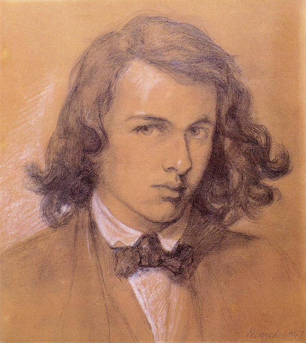 順序 油絵 セルフポートレート, 1847 バイ Dante Gabriel Rossetti | ArtsDot.com
