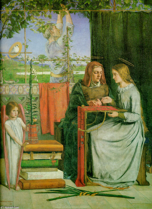 Buy Museum Art Reproductions The Childhood of Mary Virgin, 1849 by Dante Gabriel Rossetti | ArtsDot.com