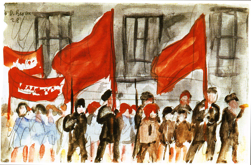 Order Oil Painting Replica May Day in Moscow by Diego Rivera (Inspired By) (1886-1957, Mexico) | ArtsDot.com