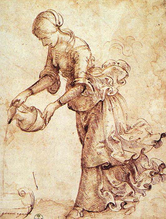 Order Paintings Reproductions Study 1 by Domenico Ghirlandaio (1449-1494, Italy) | ArtsDot.com