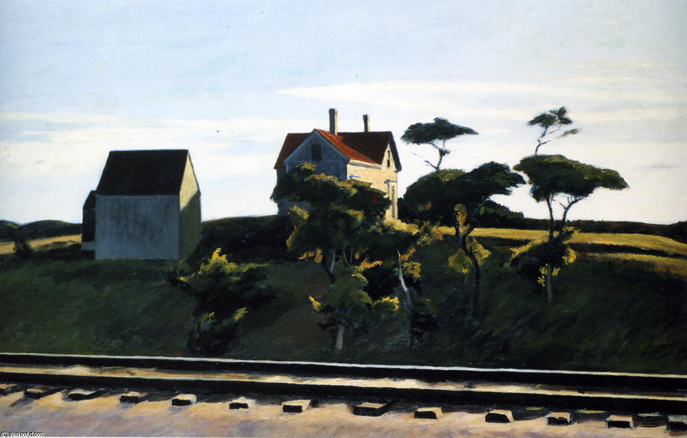Order Oil Painting Replica New York, New Haven and Hartford, 1931 by Edward Hopper (Inspired By) (1931-1967, United States) | ArtsDot.com