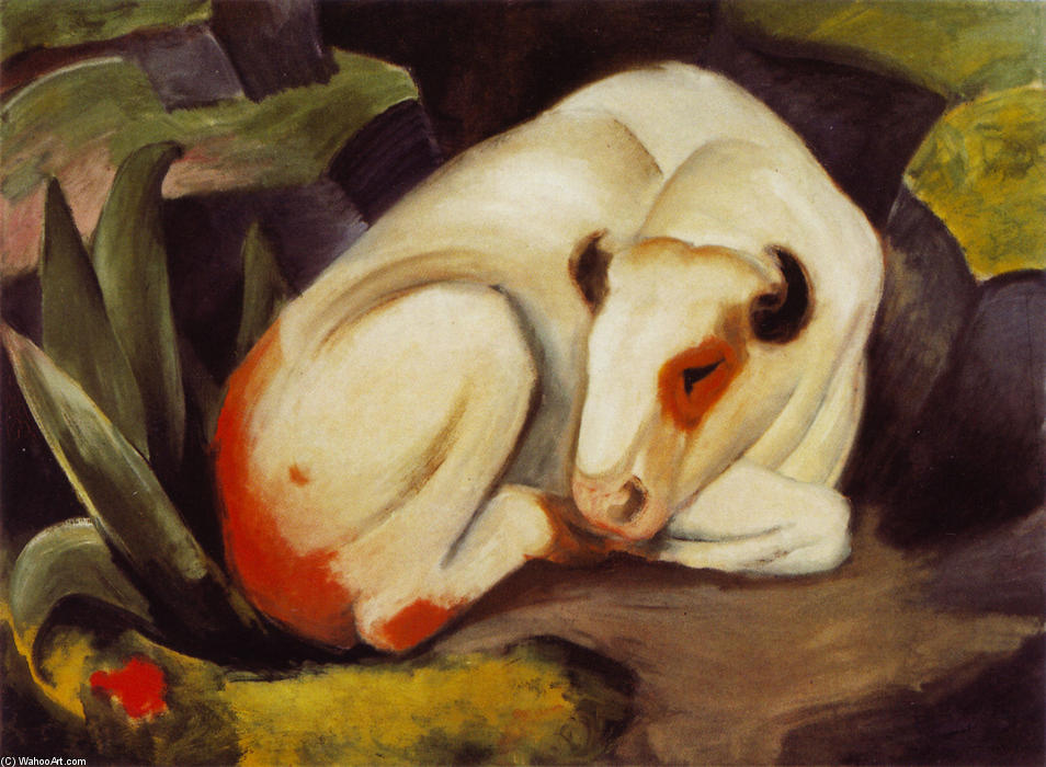 Buy Museum Art Reproductions The Bull by Franz Marc (1880-1916, Germany) | ArtsDot.com