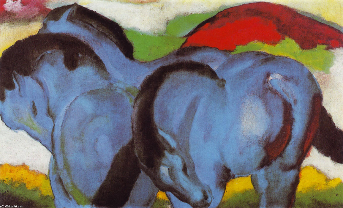 Order Artwork Replica The Little Blue Horses, 1911 by Franz Marc (1880-1916, Germany) | ArtsDot.com