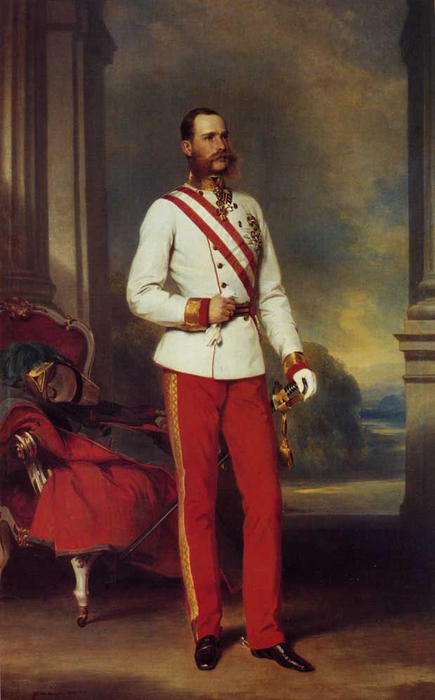 Order Art Reproductions Franz Joseph I, Emperor of Austria by Franz Xaver Winterhalter (1805-1873, Germany) | ArtsDot.com