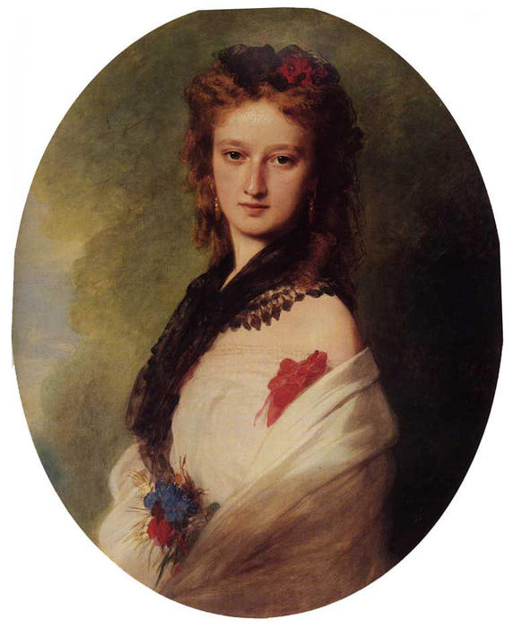 Order Oil Painting Replica Zofia Potocka, Countess Zamoyska by Franz Xaver Winterhalter (1805-1873, Germany) | ArtsDot.com