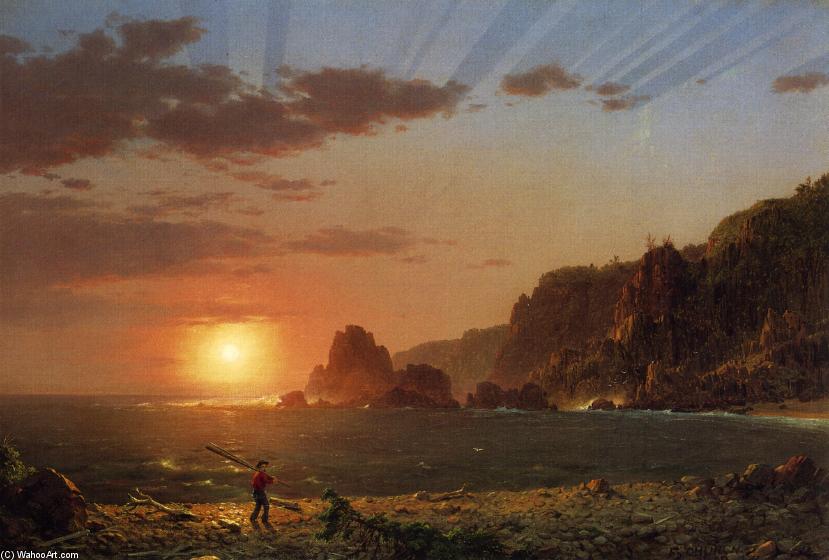 Order Oil Painting Replica Grand Manan Island, Bay of Fundy, 1852 by Frederic Edwin Church (1826-1900, United States) | ArtsDot.com