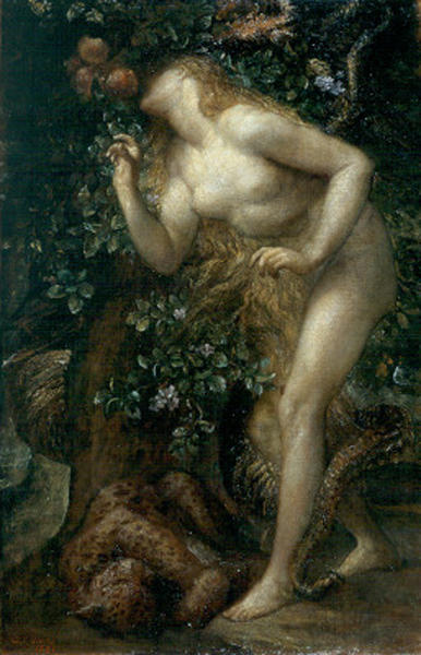 Order Oil Painting Replica Eve Tempted by George Frederic Watts (1817-1904, United Kingdom) | ArtsDot.com