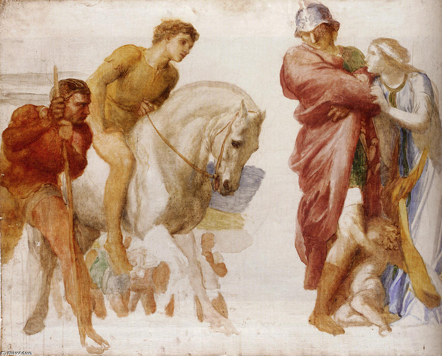 Order Paintings Reproductions Study For Coriolanus by George Frederic Watts (1817-1904, United Kingdom) | ArtsDot.com