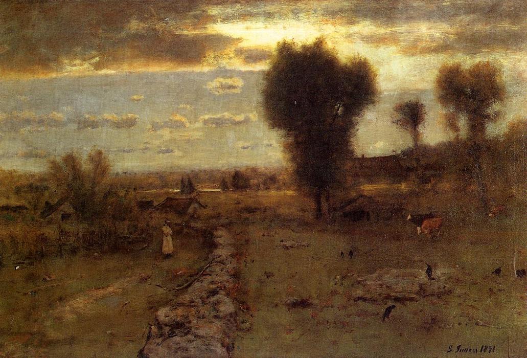 Order Paintings Reproductions The Clouded Sun, 1891 by George Inness (1825-1894, United States) | ArtsDot.com