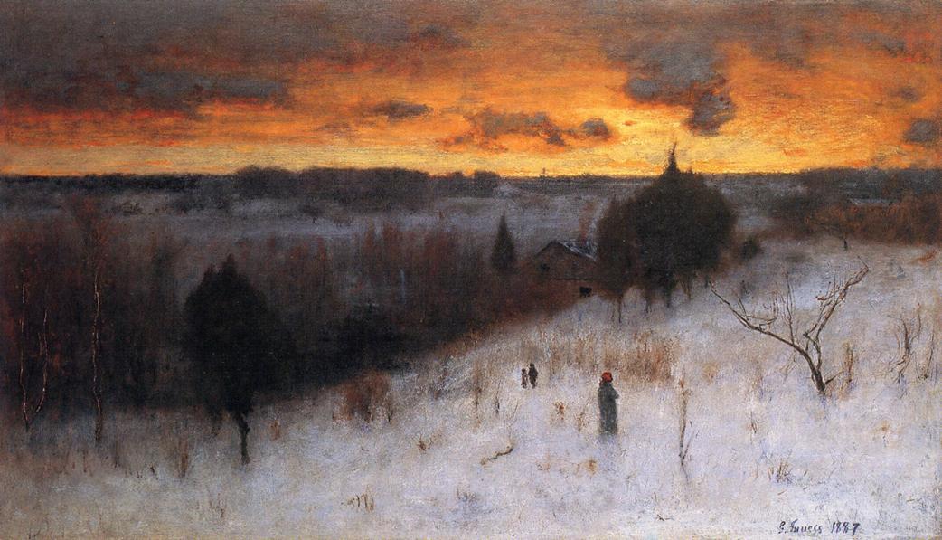 Order Artwork Replica Winter Evening, 1887 by George Inness (1825-1894, United States) | ArtsDot.com