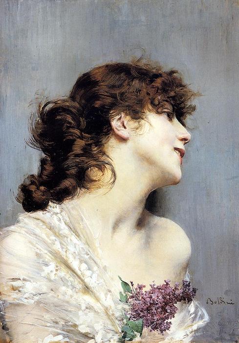 Buy Museum Art Reproductions Profile of a Young Woman by Giovanni Boldini (1842-1931, Italy) | ArtsDot.com